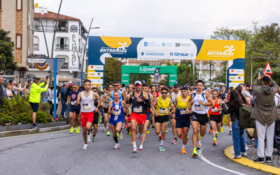 Éxito rotundo en la II Media Maratón Entre Rías: más de 2.200 corredores en una experiencia única entre O Grove y Sanxenxo